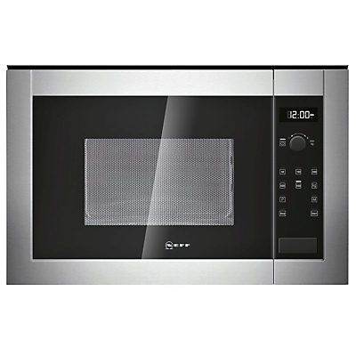 Neff H11WE60N0G Built-In Microwave Oven, Stainless Steel Neff H11WE60N0G Built-In Microwave Oven, Stainless Steel
